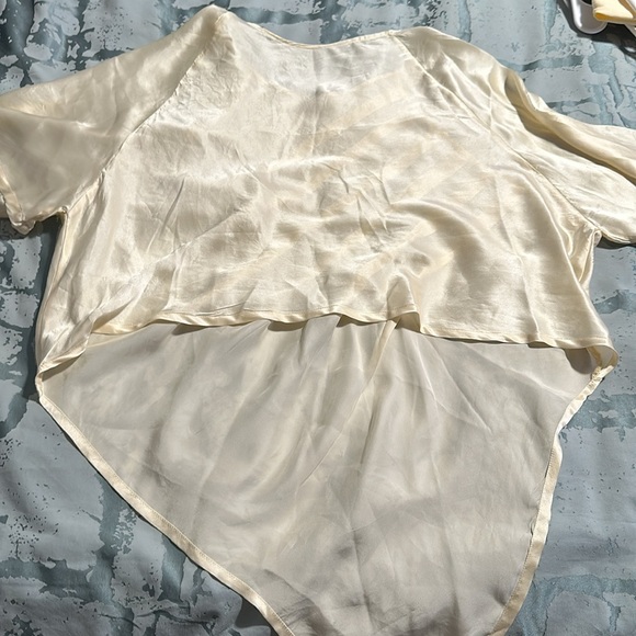 Artists & Revolutionaries Silk High/Low Top, Creamed Peach - Picture 7 of 13